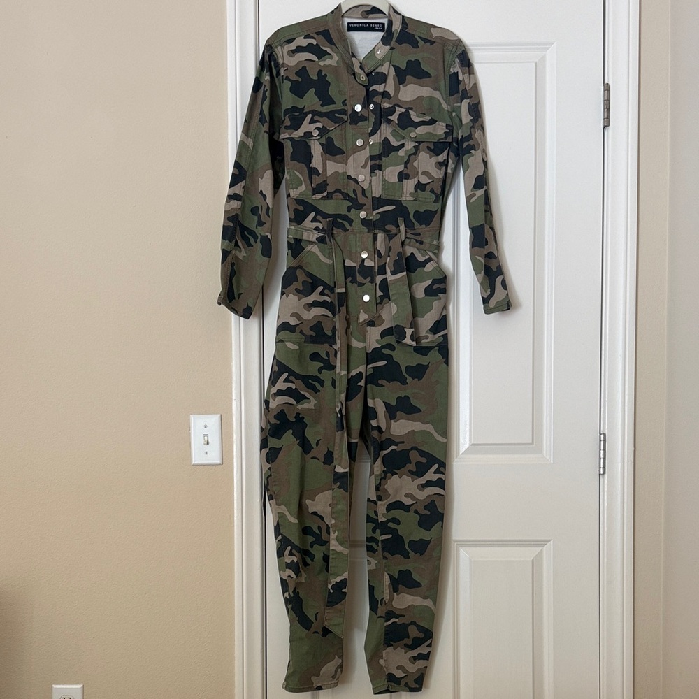Veronica Beard Camo Jumpsuit